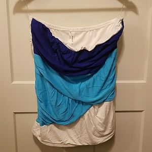 Cute blue/white tube top